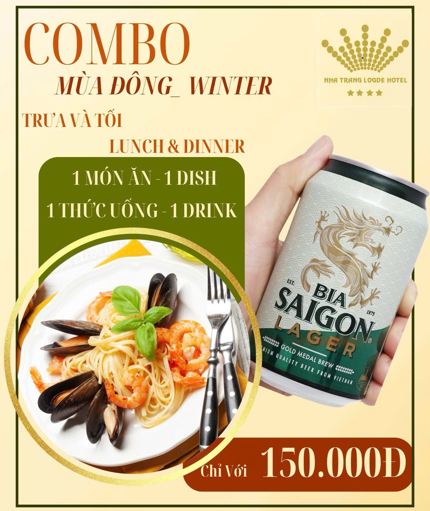 Ưu đãi Mùa Đông - Combo Ẩm thực & Buffet sáng tại Nha Trang Lodge Hotel